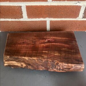 Found Wood Riser Wood Stand With Live Edge Handcrafted
